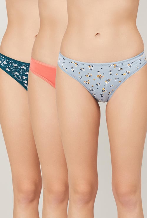 GINGER Women Printed Bikini Panties - Pack of 3