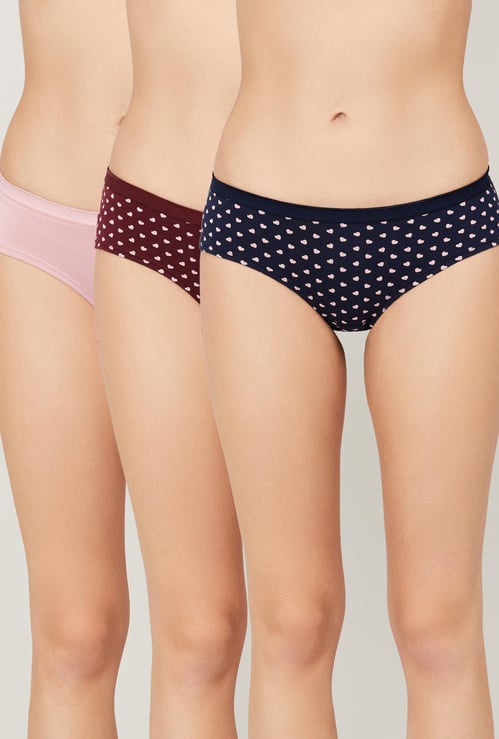 GINGER Women Printed Hipster Panties - Pack of 3