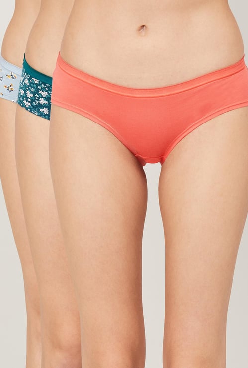 GINGER Women Printed Hipster Panties - Pack of 3