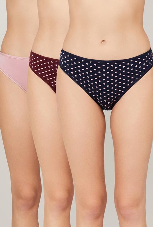 GINGER Women Printed Hipster Panties - Pack of 3