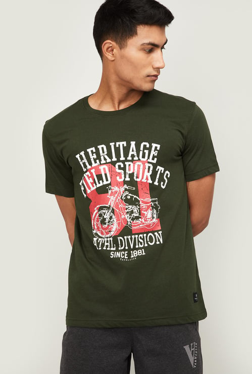 VAN HEUSEN Men Printed Crew Neck Lounge T-shirt