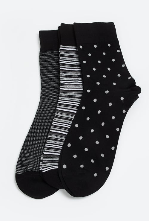 CODE Men Woven Design Socks - Pack of 3