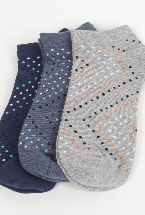 CODE Men Dot Patterned Socks- Pack of 3