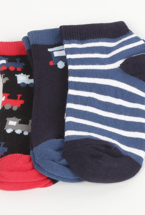 FAME FOREVER Boys Patterned Socks - Set of 3