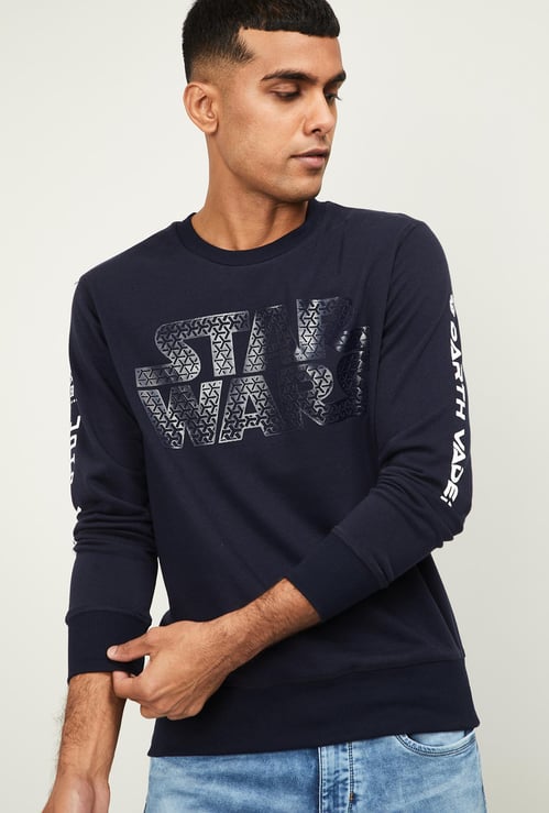 FREE AUTHORITY Men Printed Full Sleeves Sweatshirt