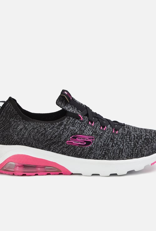 SKECHERS Women Textured Lace-Up Walking Shoes
