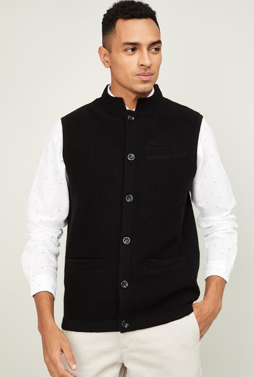 COLORPLUS Men Solid Nehru Jacket