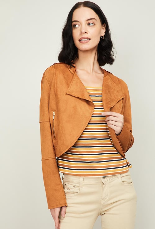 LATIN QUARTERS Women Textured Casual Jacket