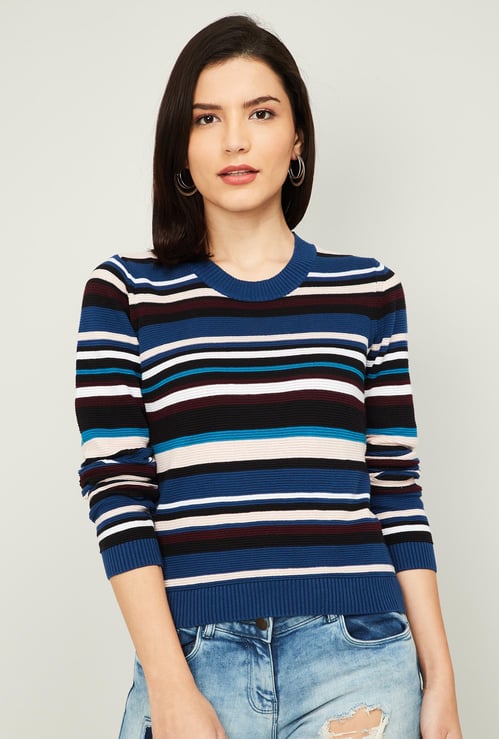 GINGER Women Striped Pullover Sweater