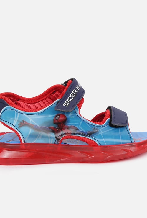 FAME FOREVER Boys Spiderman Print Velcro-Strap Sandals