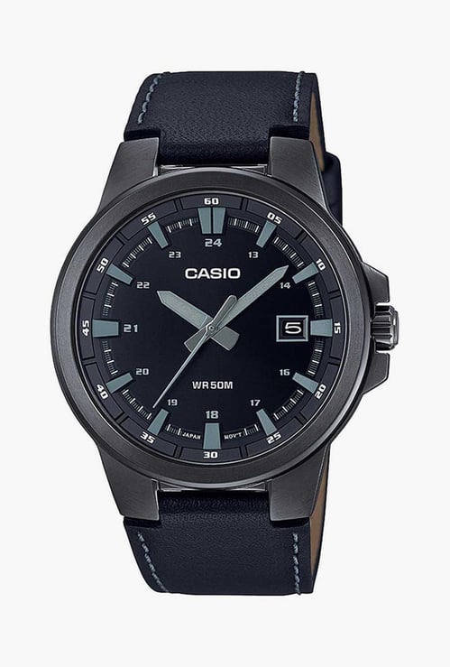 CASIO Men Analog Watch with Leather Strap - A1826
