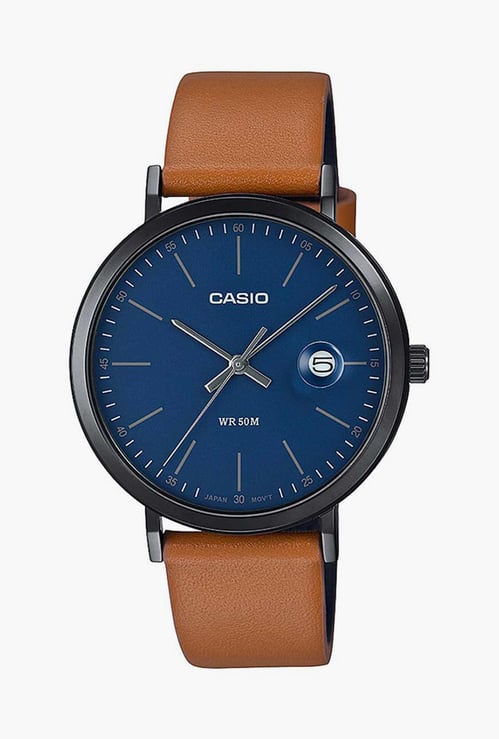 CASIO Men Analog Watch with Leather Strap - A1830