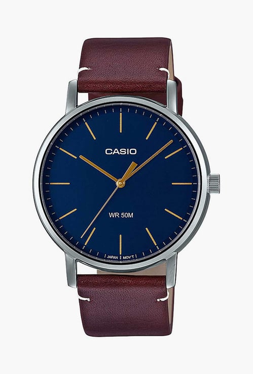 CASIO Men Analog Watch with Leather Strap - A1835