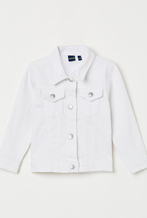 JUNIORS Boys Solid Trucker Jacket