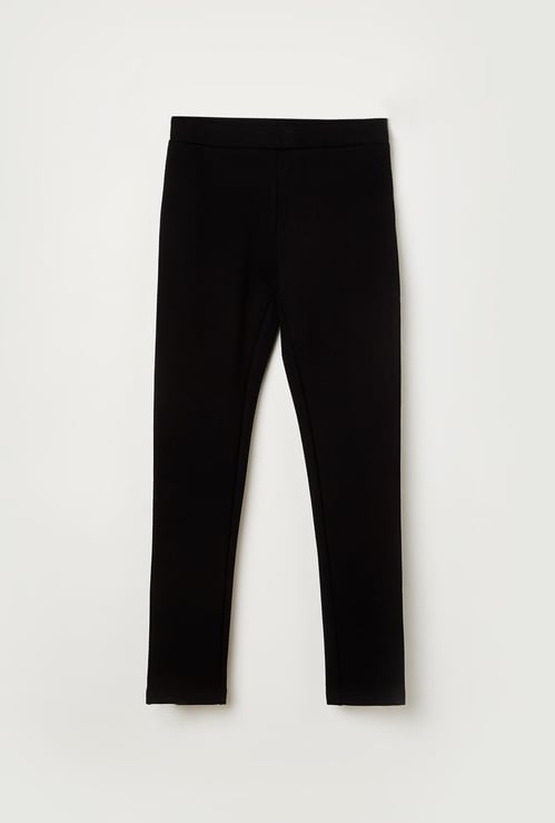 BOSSINI Girls Solid Elasticated Leggings