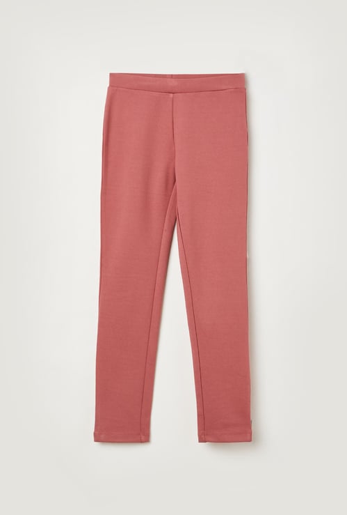 BOSSINI Girls Solid Elasticated Leggings
