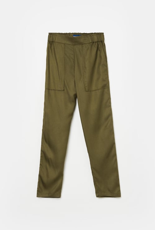 FAME FOREVER Girls Solid Elasticated Trousers