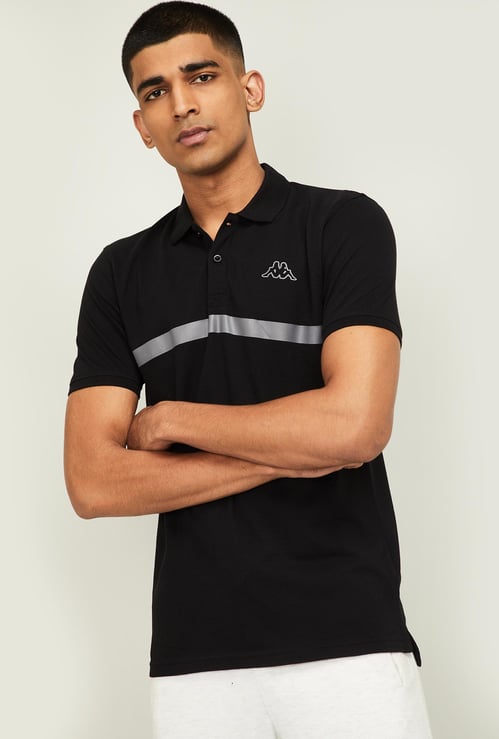 KAPPA Men Solid Regular Fit Short Sleeves Polo T-shirt