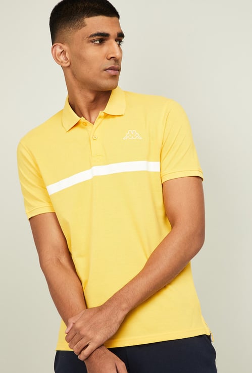 KAPPA Men Solid Regular Fit Short Sleeves Polo T-shirt