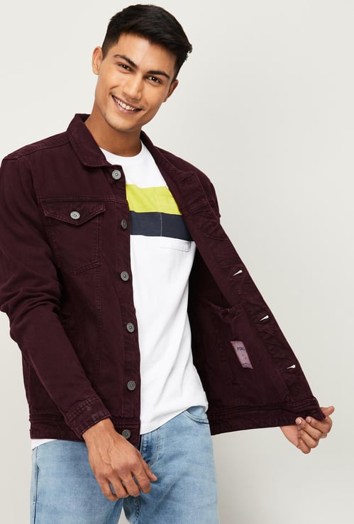 FORCA Men Solid Denim Jacket