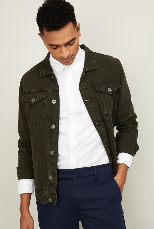 FORCA Men Solid Denim Jacket