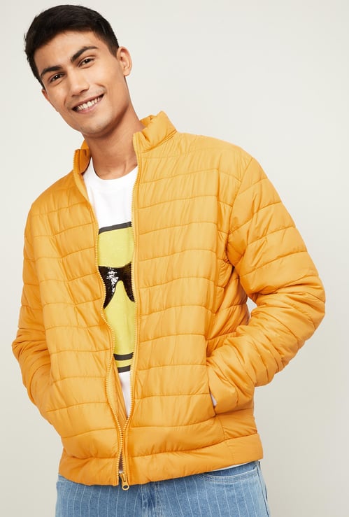 UCLA Men Solid Puffer Jacket in Bag
