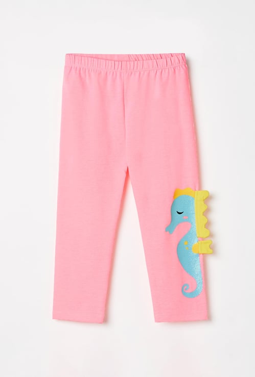 JUNIORS Girls Printed Elasticated Leggings