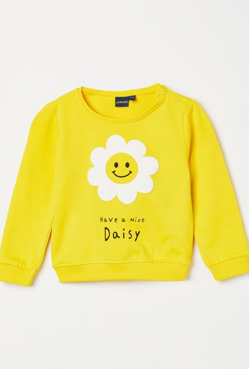 JUNIORS Girls Graphic Print Full Sleeves Sweatshirt