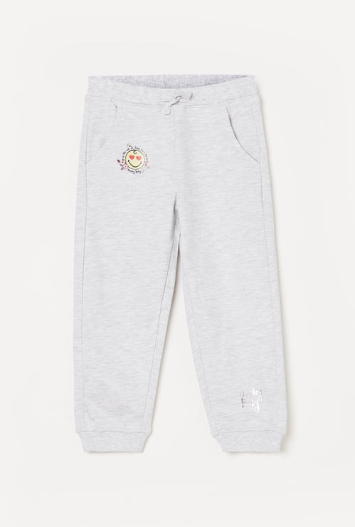 JUNIORS Girls Textured Elasticated Track Pants