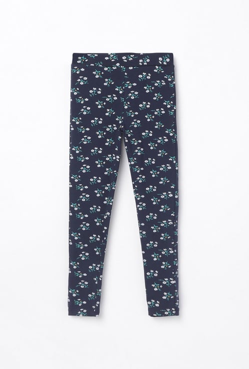 FAME FOREVER YOUNG Girls Floral Print Elasticated Leggings
