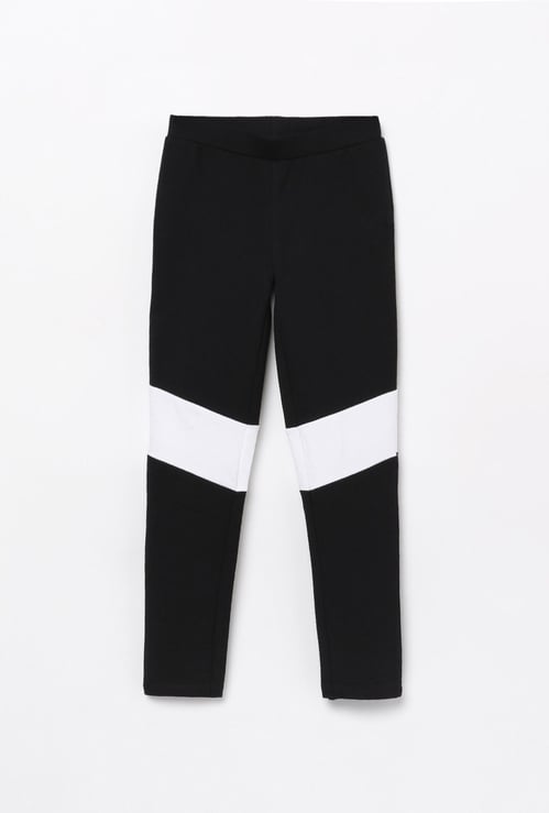 FAME FOREVER YOUNG Girls Colourblocked Elasticated Treggings