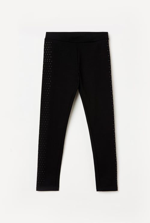 FAME FOREVER KIDS Girls Embellished Elasticated Leggings