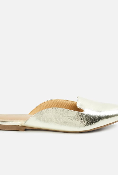 MELANGE Women Textured Slip-Ons Flats