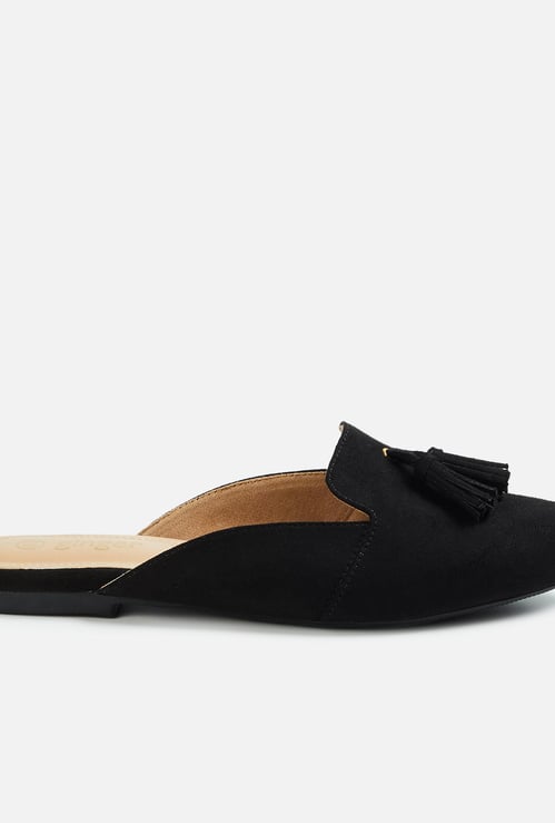 GINGER Women Pointed-Toe Tasselled Mules