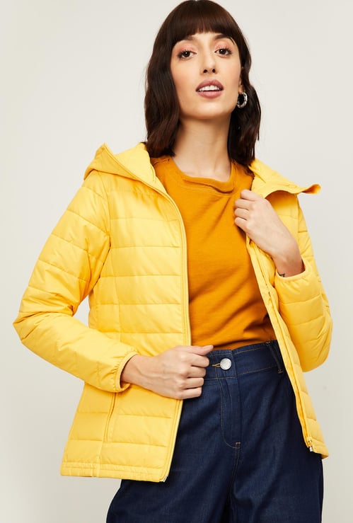 VAN HEUSEN Women Solid Hooded Puffer Jacket