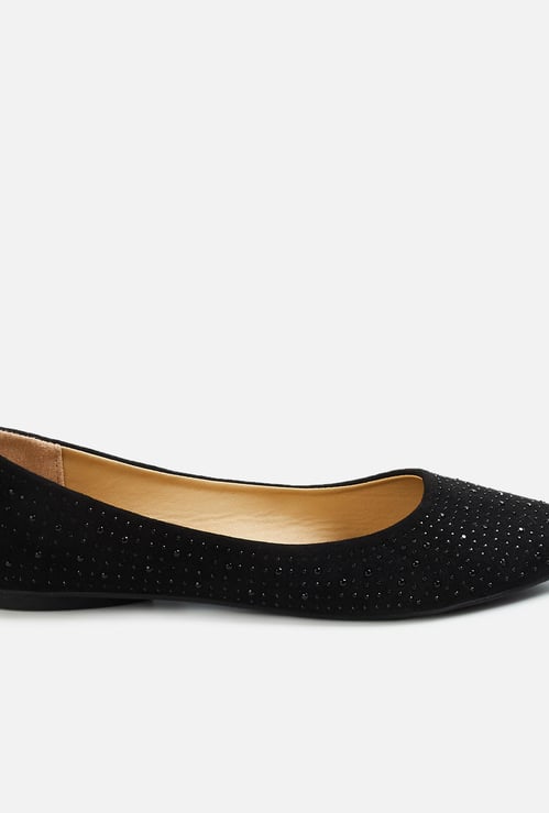 MELANGE Women Embellished Pointed Toe Ballerinas