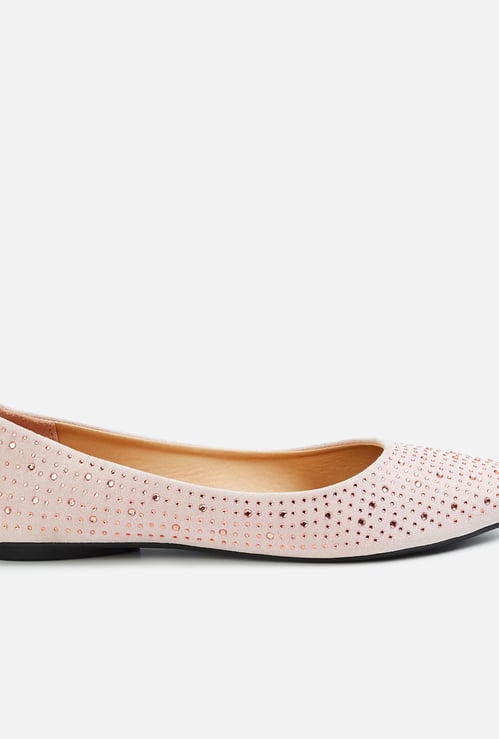MELANGE Women Embellished Pointed Toe Ballerinas