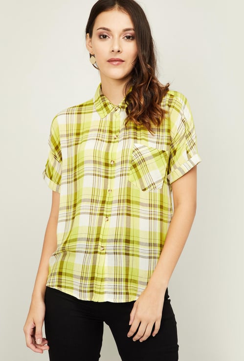 VERO MODA Women Checked Regular Fit Casual Shirt