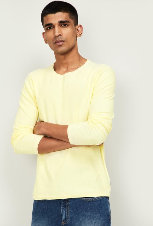 JACK & JONES Men Solid Crew Neck Sweater