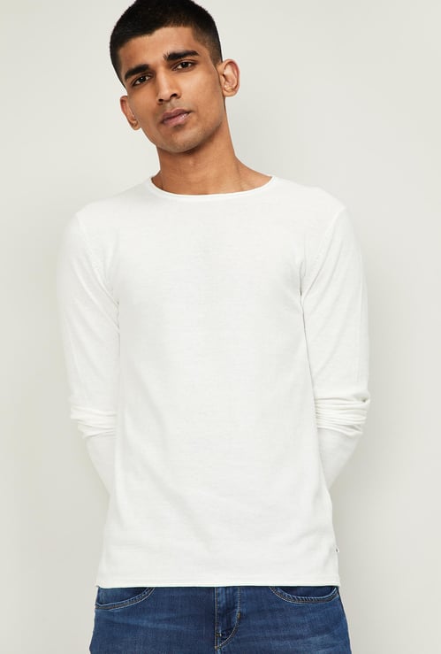 JACK & JONES Men Solid Crew-Neck Sweater