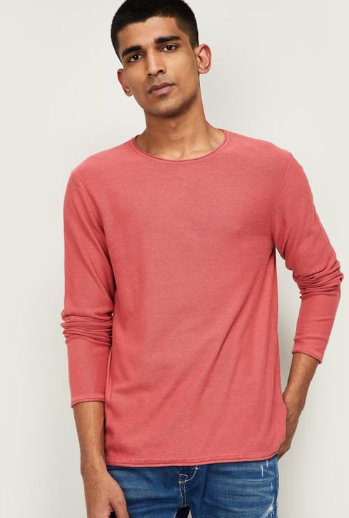 JACK & JONES Men Textured Full Sleeves Sweater
