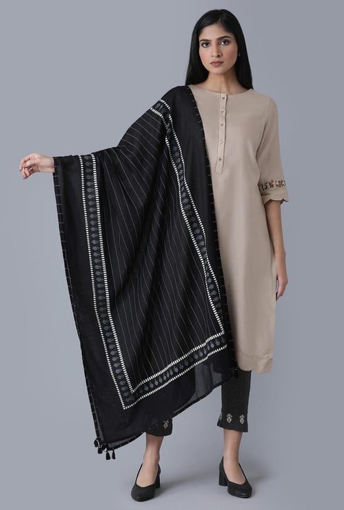 W Women Printed Tassel Trimmed Dupatta
