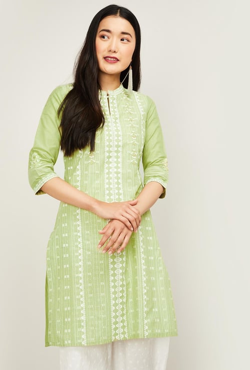 W Women Embroidered A-line Kurta