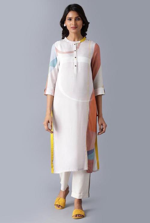 W Women Printed Straight Kurta