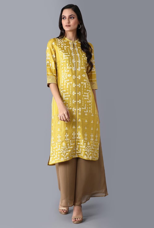 W Women Printed Straight Kurta
