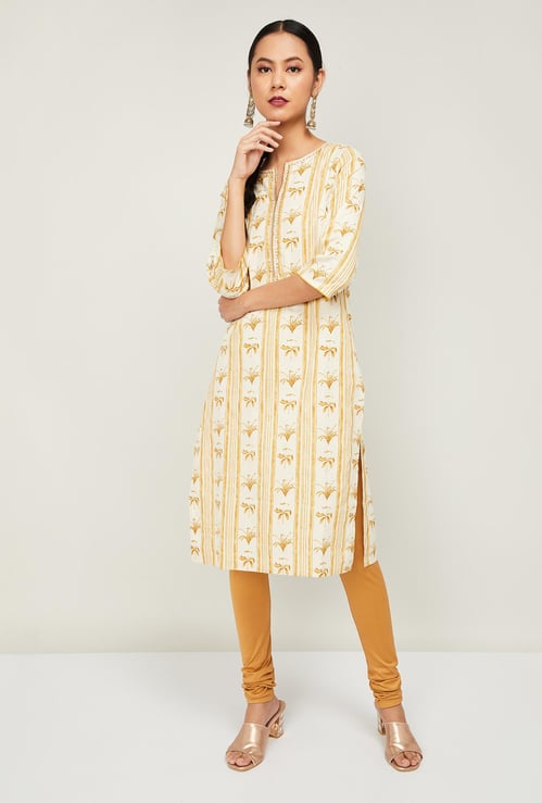 W Women Printed Straight Kurta