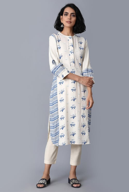 W Women Printed Straight Kurta