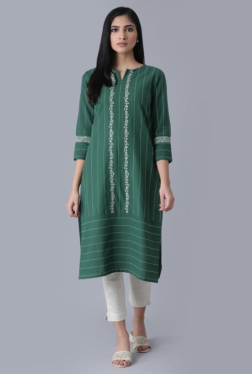 W Women Printed Straight Kurta