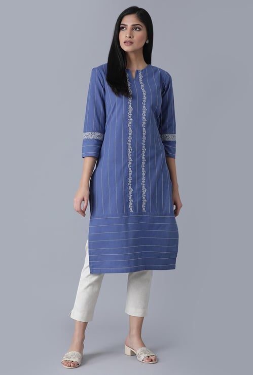 W Women Printed Straight Kurta
