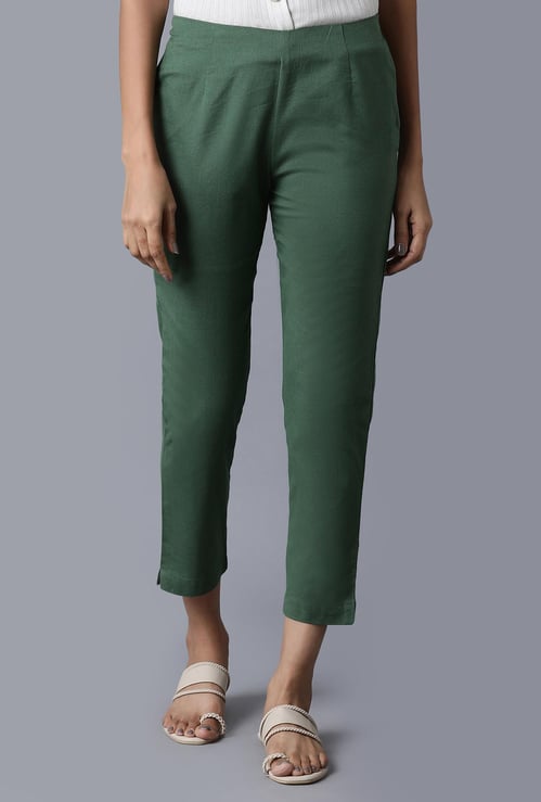 W Women Solid Straight Pants